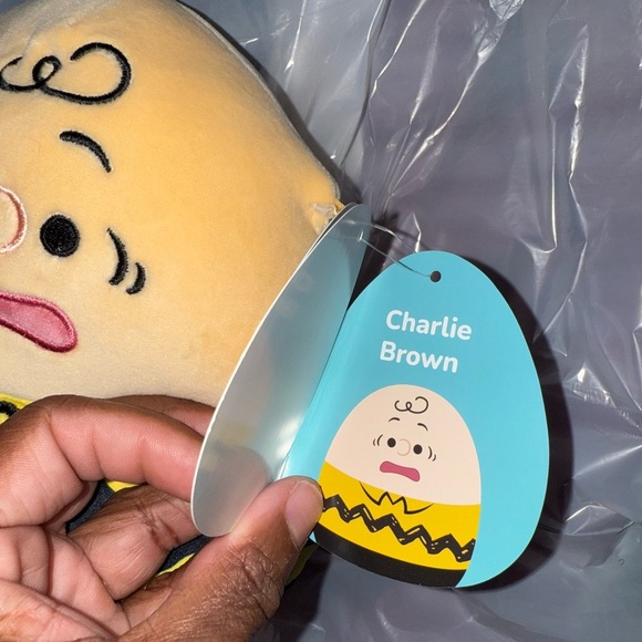 Peanuts Charlie Brown Plush Toy - Yellow and Black squishmallow 8” - Picture 2 of 3